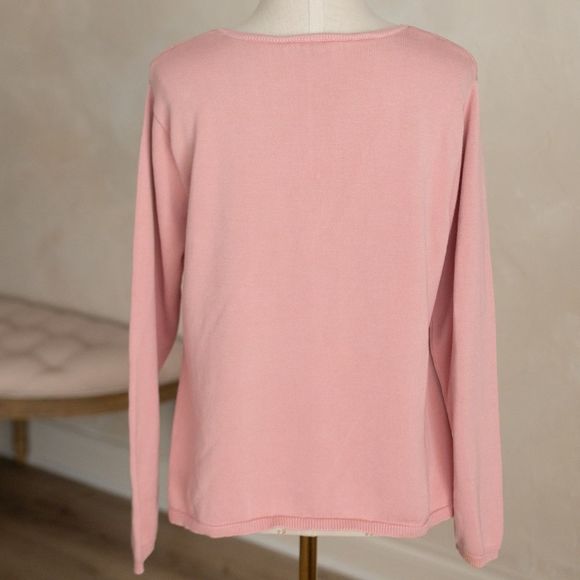 Women’s‎ Talbots Pink Long-Sleeve Sweater - Picture 4 of 7